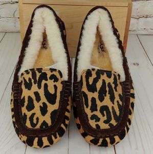 UGG Australia Leopard Calf Hair Sheepskin Moccasin
